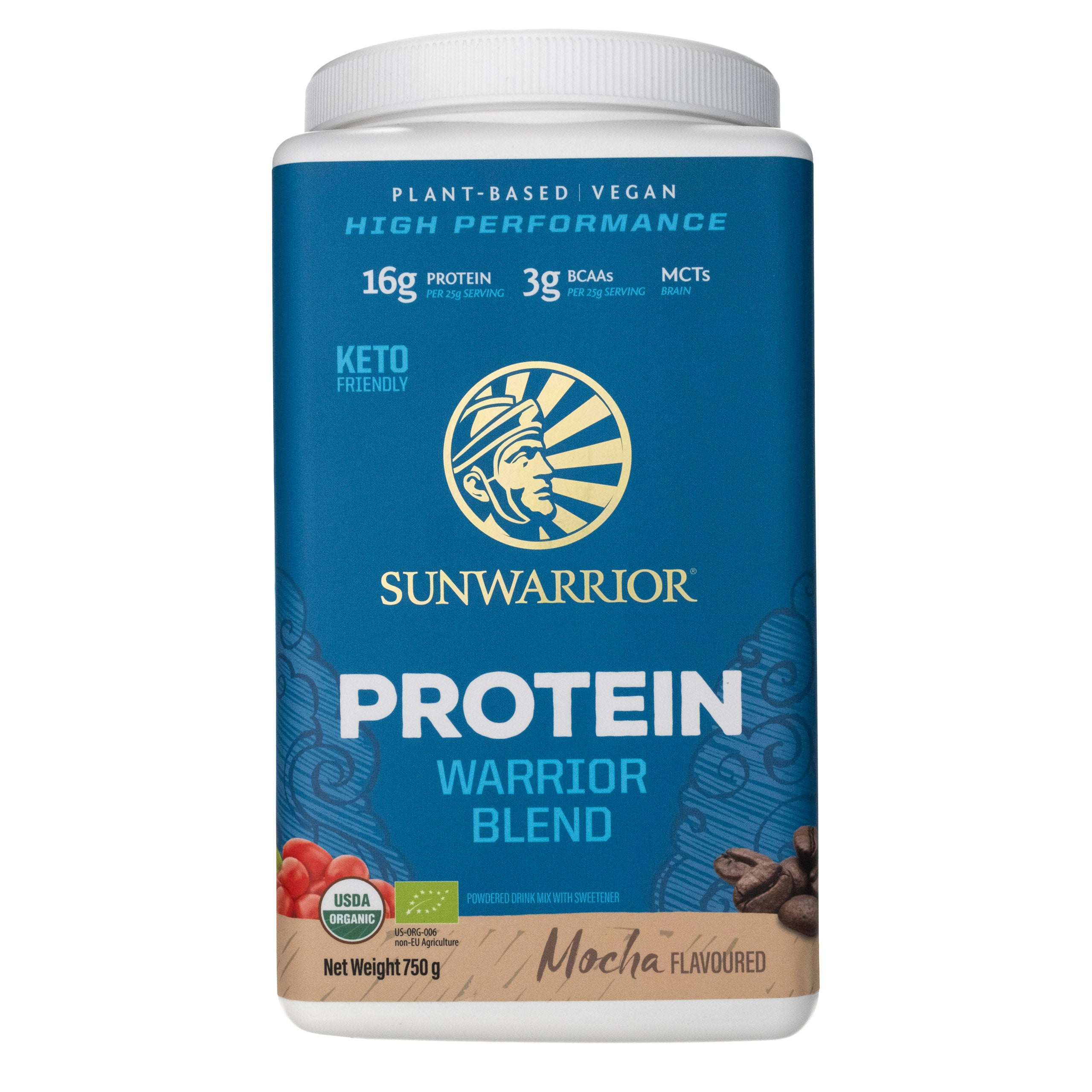 Sunwarrior Warrior Blend Vegetable Protein Mocha Amino Acids BCAA 750 g Expiration date at least 1 year from the date of purchase