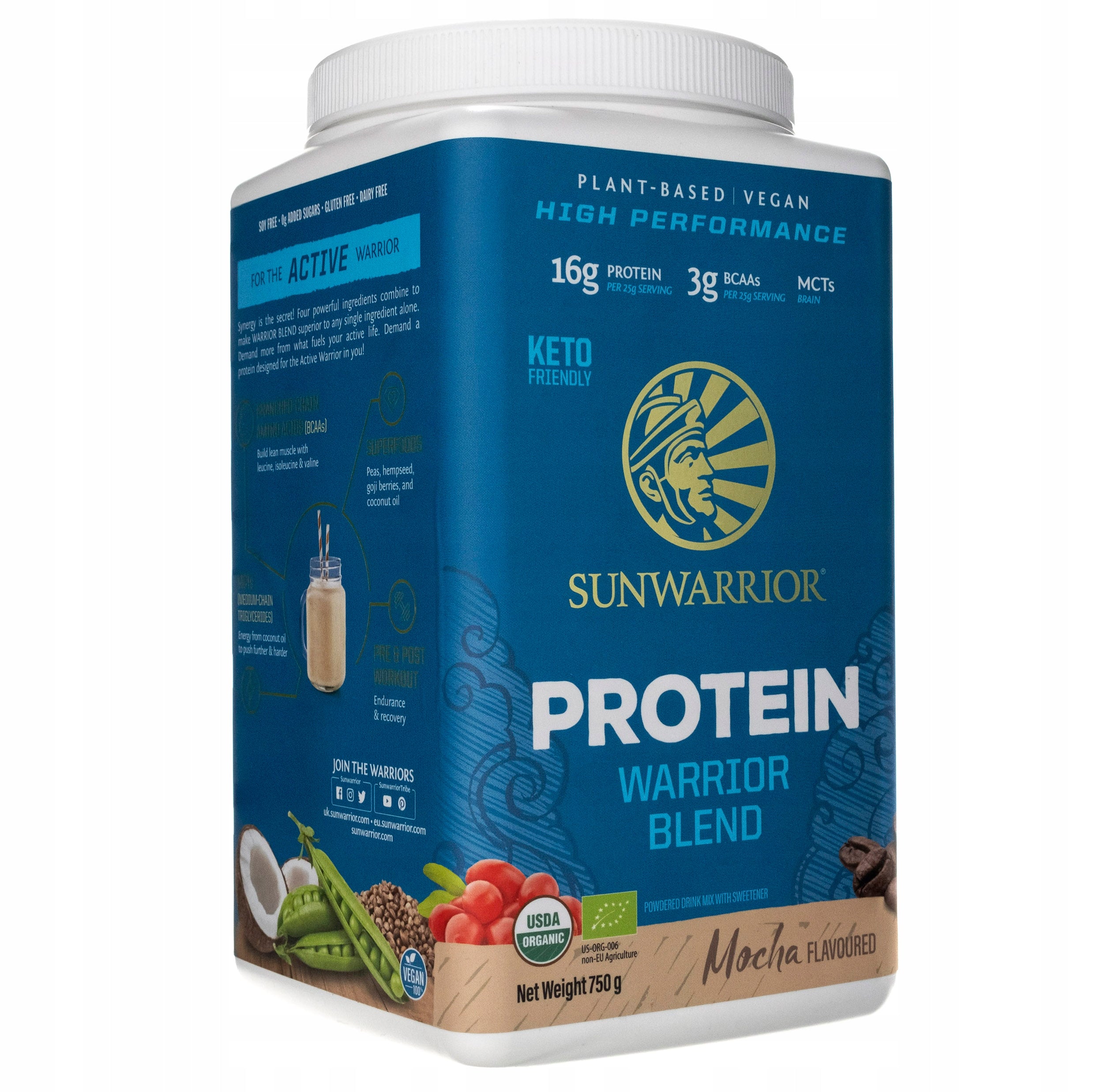 Sunwarrior Warrior Blend Vegetable Protein Mocha Amino Acids BCAA 750 g