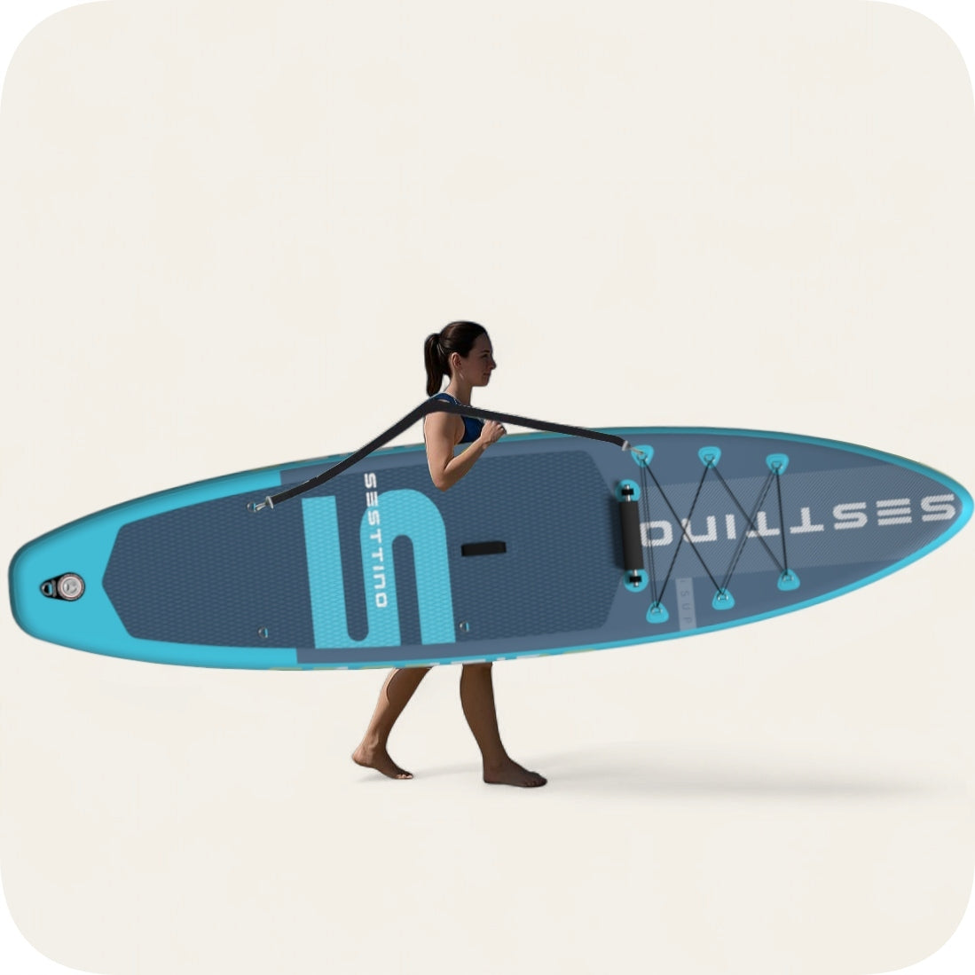 Sup Board For Swimming Pumped 350cm FULL SET Stand Up Paddle SESTTINO Brand Sesttino