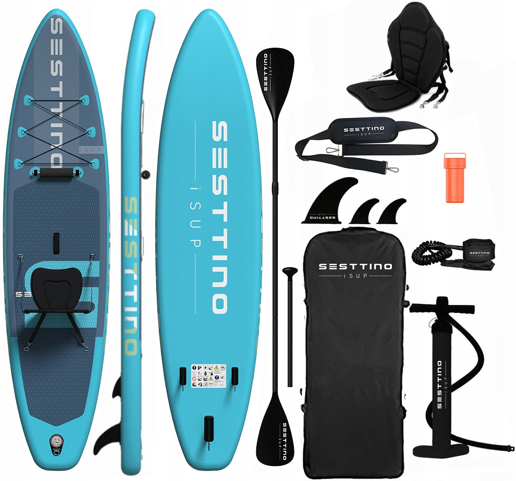 Sup Board For Swimming Pumped 350cm FULL SET Stand Up Paddle SESTTINO Packaging status original