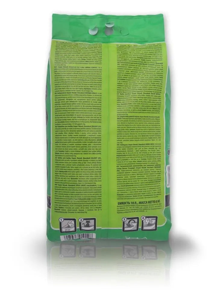 Super Benek 10L Green Forest - BENTONITE CAT LITTER Brand Super Benek