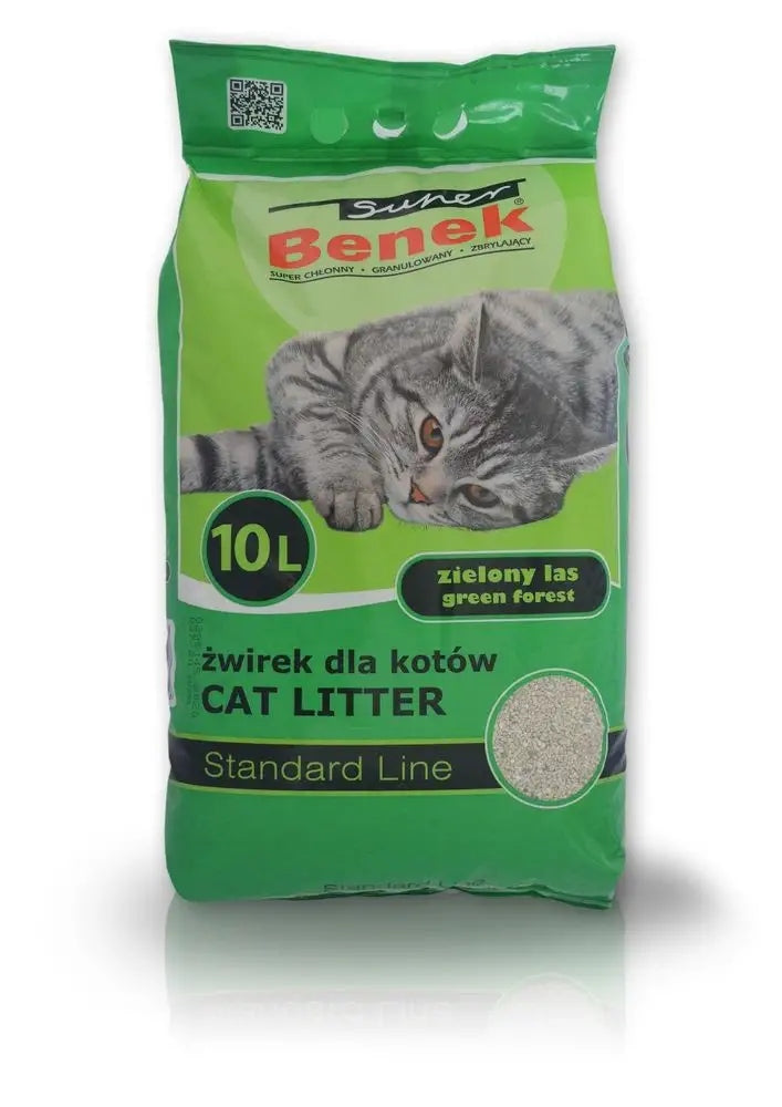 Super Benek 10L Green Forest - BENTONITE CAT LITTER Manufacturer code 10128