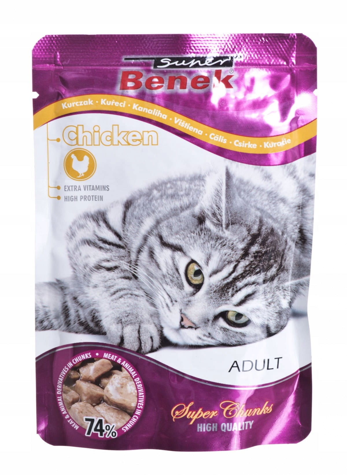 Super Benek Adult wet cat food with chicken pieces 100g Manufacturer code 5905397014232