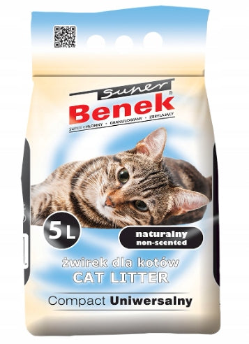 Super Benek Bentonite Cat Litter Universal Compact 5L