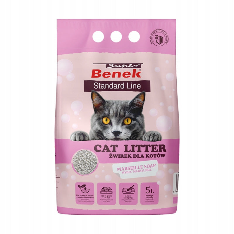 Super Benek Standard Clumping Cat Litter Marseille Soap 5 l