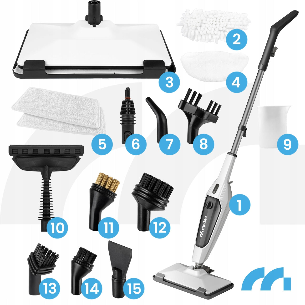 Super MOP STEAM Multifunctional Electric STEAM CLEANER - LARGE XXL SET Capacity 0.4 l