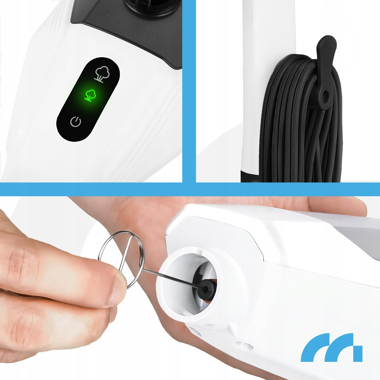 Super MOP STEAM Multifunctional Electric STEAM CLEANER - LARGE XXL SET Dominant color white