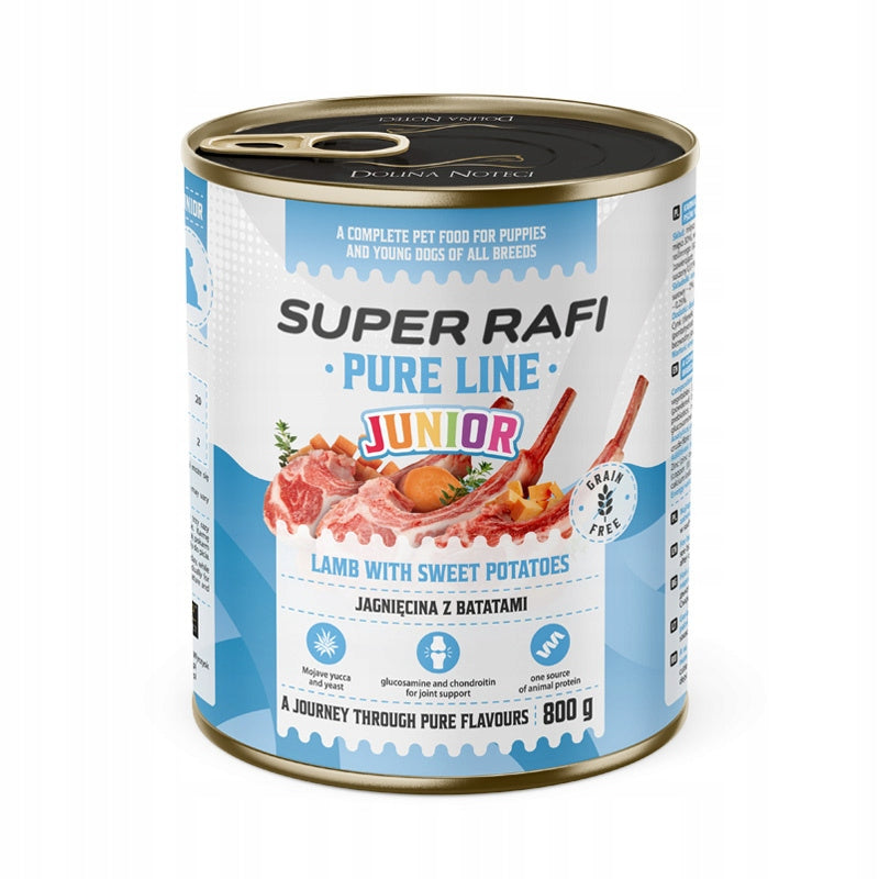 Super Rafi Pure Line Junior Puppies Food Lamb with Sweet potatoes 800 g