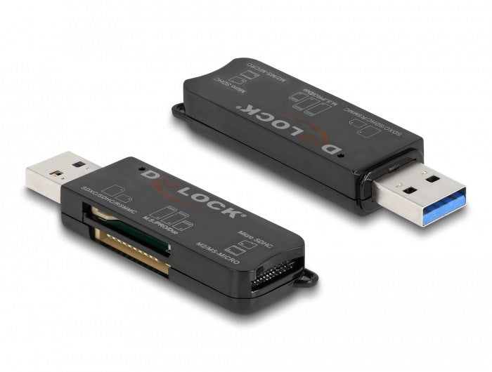 SuperSpeed USB to SD / Micro SD / MS card reader Delock 91757 Manufacturer code 91757
