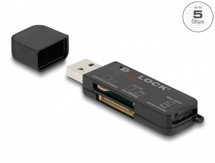 SuperSpeed USB to SD / Micro SD / MS card reader Delock 91757