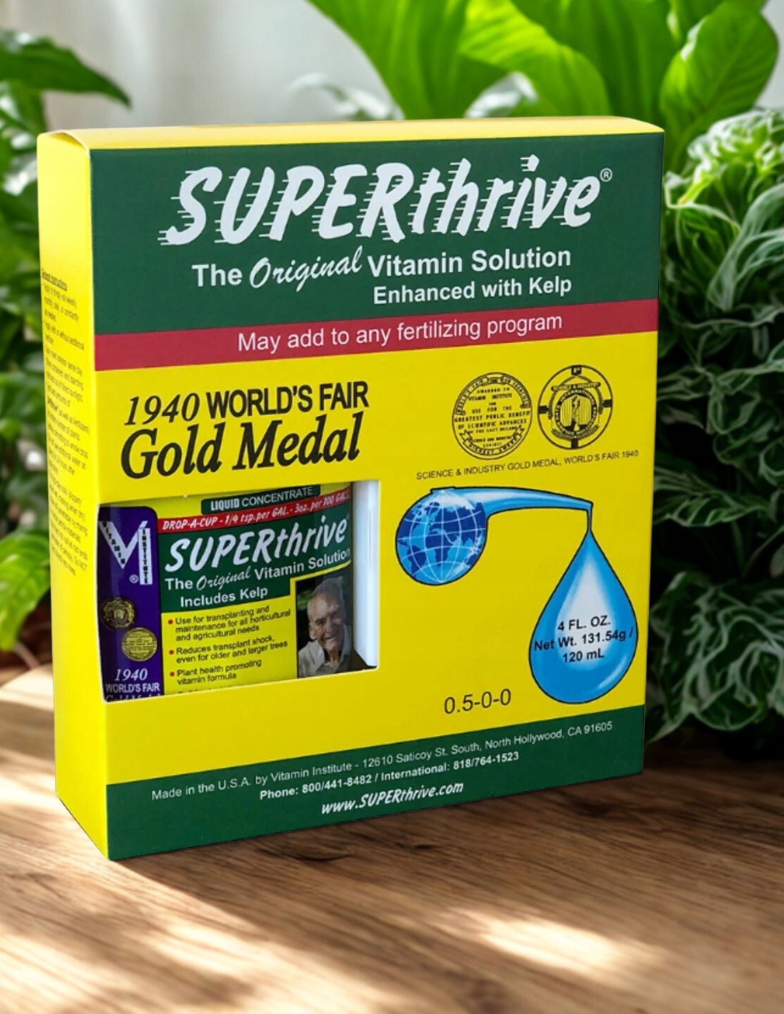 Superthrive Fertilizer 120ml Vitamins and Hormones for Plant Growth Manufacturer code 072532000148