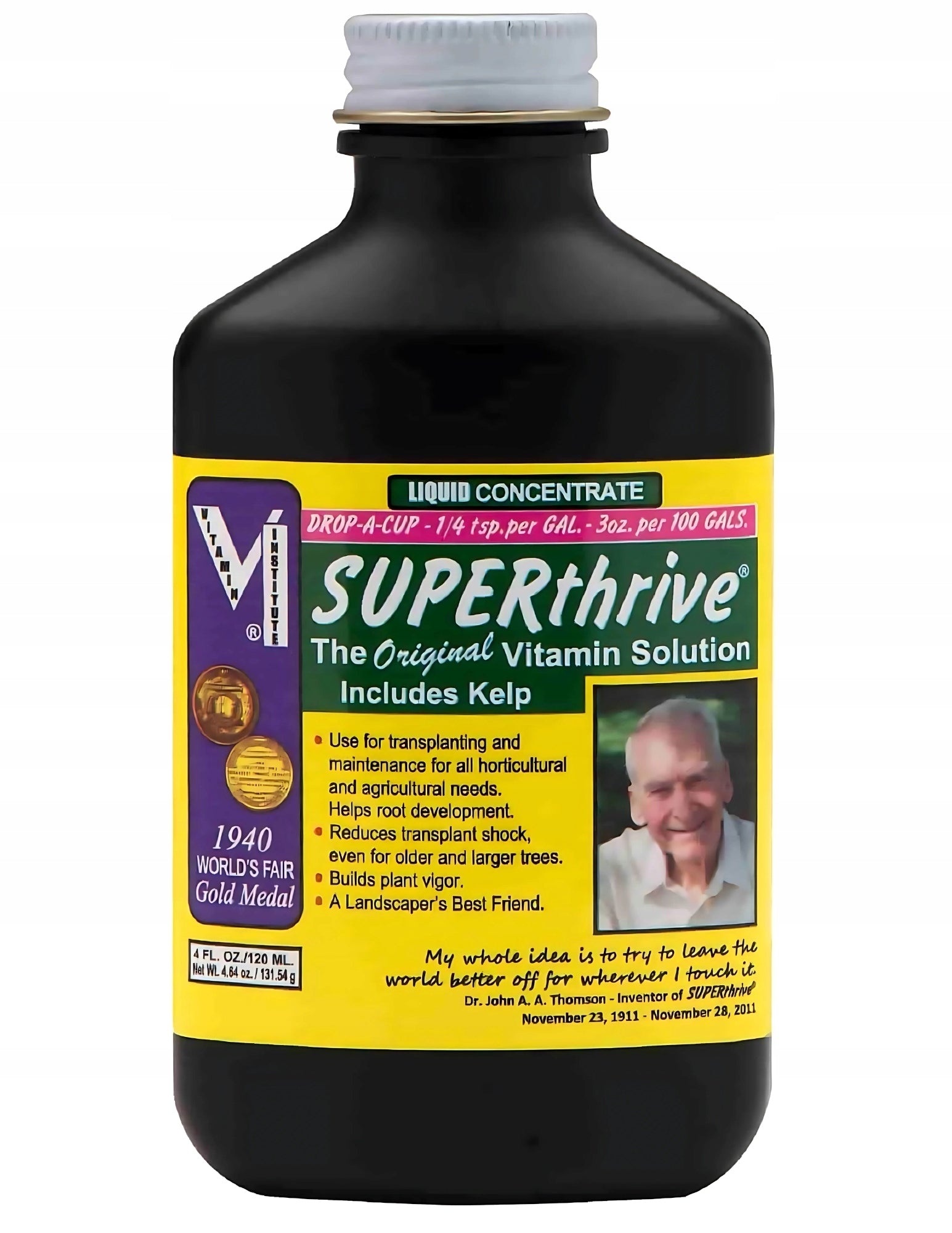 Superthrive Fertilizer 120ml Vitamins and Hormones for Plant Growth Packaging status original