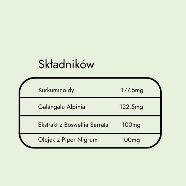 Suplement diety Joint Comfort kurkumina boswellia galangal 30 kaps Medical device no