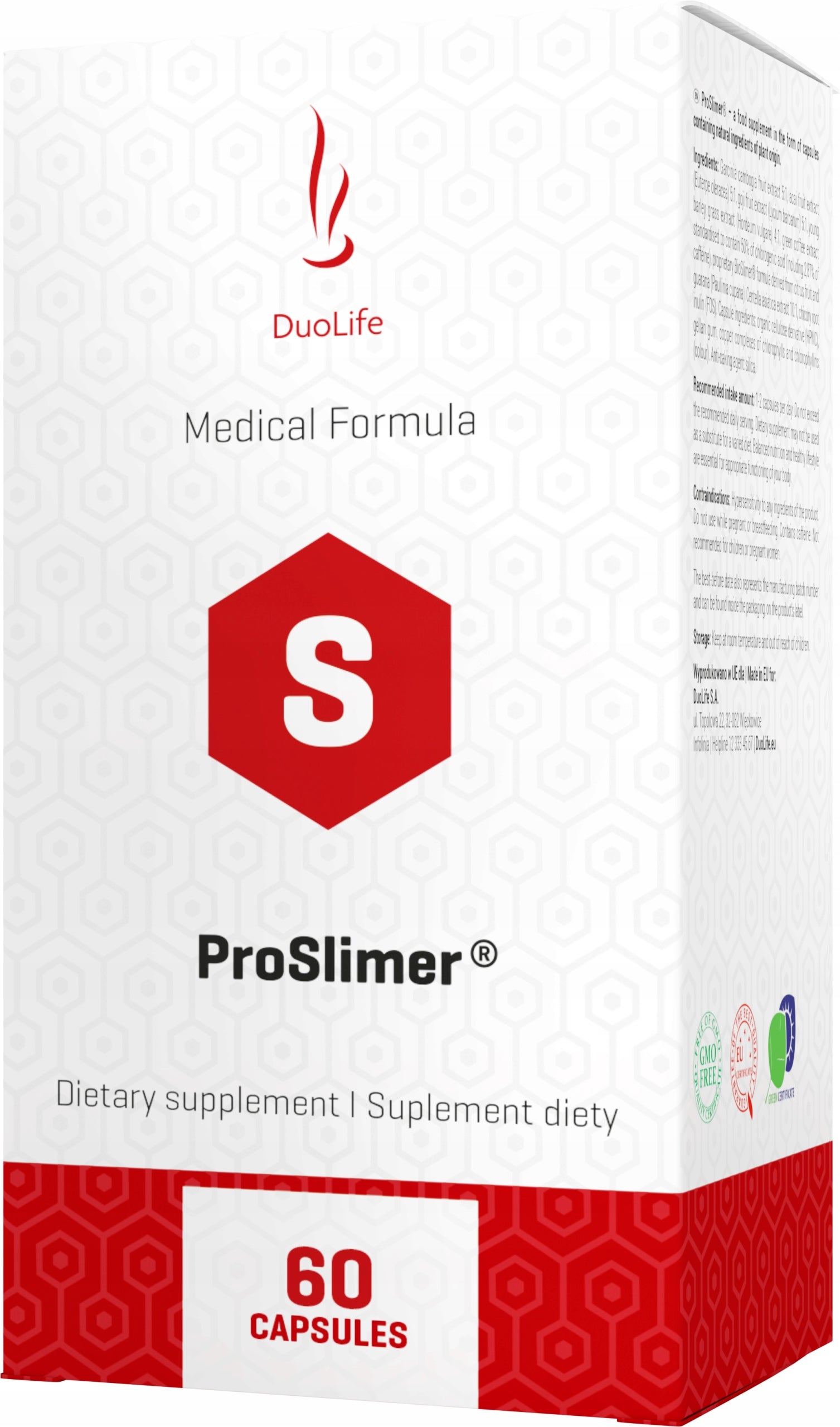Supplement DuoLife Medical Formula ProSlimer 60cap. Expiration date at least six months from the date of purchase