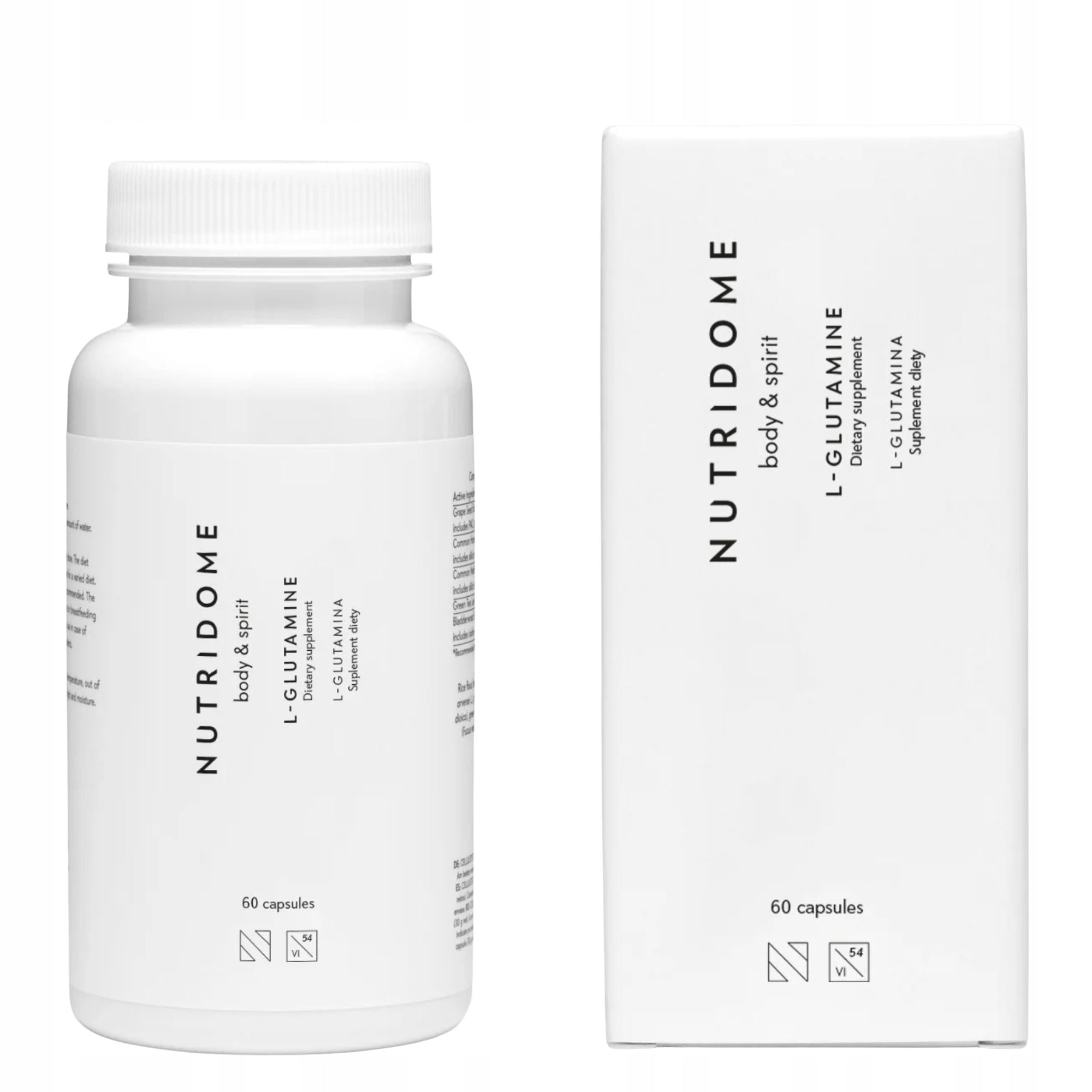 Supplement for immunity and regeneration muscle building L-glutamine 60 NUTRIDOME EAN (GTIN) 5905054103095