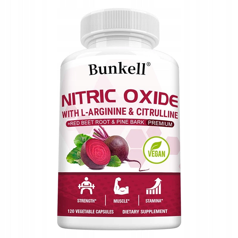 Supplement increasing the level of nitric oxide (L-arginine, L-citrulline, ex...