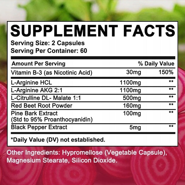 Supplement strengthening nitric oxide – L-arginine, L-citrulline and root... Manufacturer code Bunkell