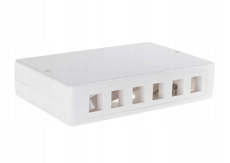 Surface mounted box for mounting 12 Keystone sockets Manufacturer code 04356