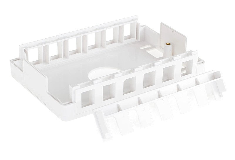 Surface mounted box for mounting 12 Keystone sockets