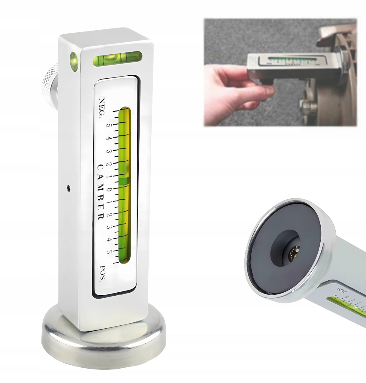Suspension wheel tilt meter magnetic level convergence