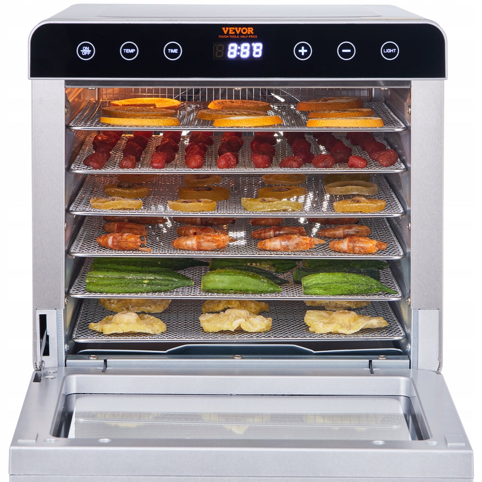 Suszarka Do Żywności 6 Tacek 400W Z Widoczne Okienko Dehydrator Żywności