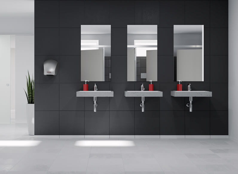 Händetrockner STIEBEL ELTRON High-Speed ​​910 W Ultronic W, Edelstahlfarbe 