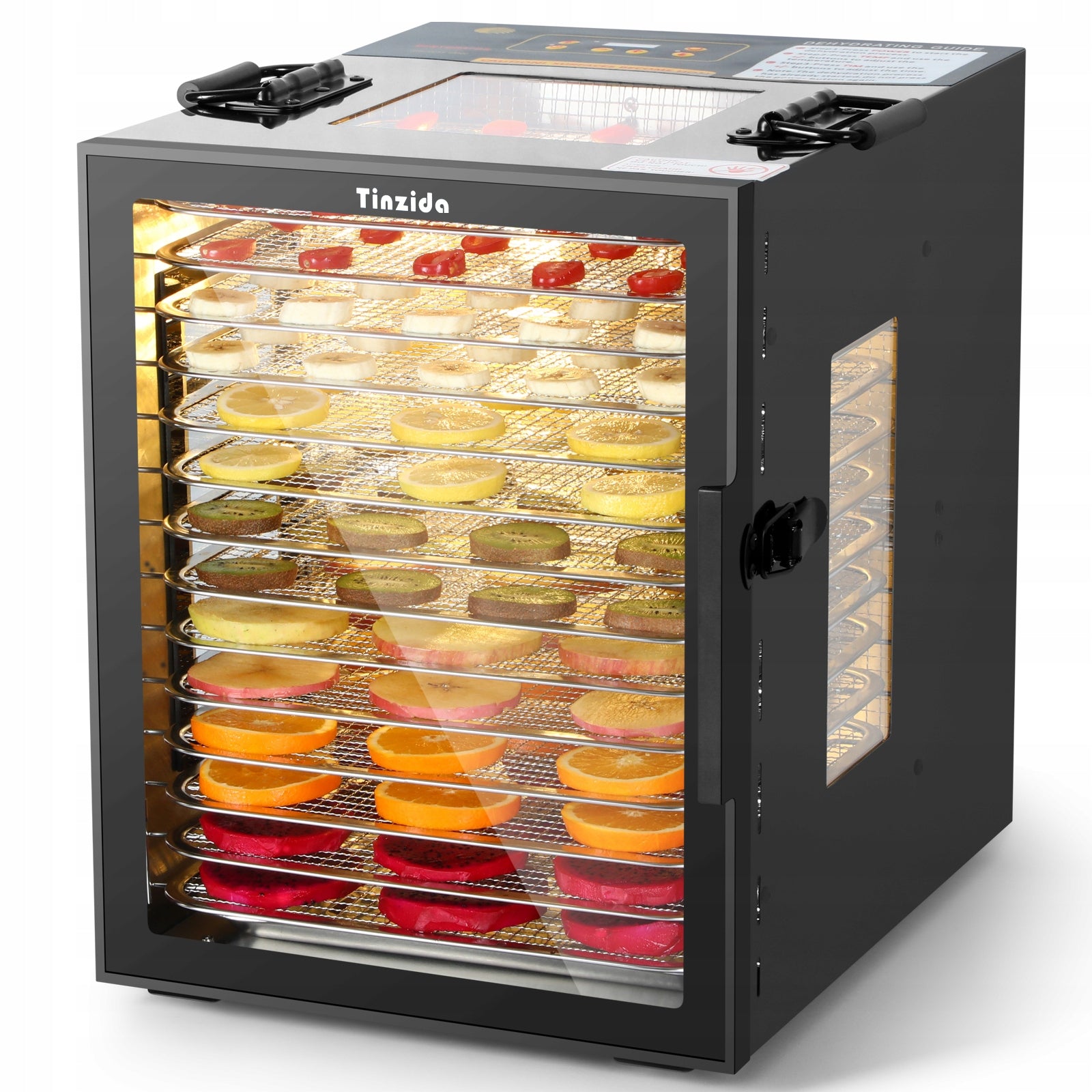 Suszarki żywności Stal nierdzewna 1000 W Tinzida Dehydrator TZD-14DG 14 tac