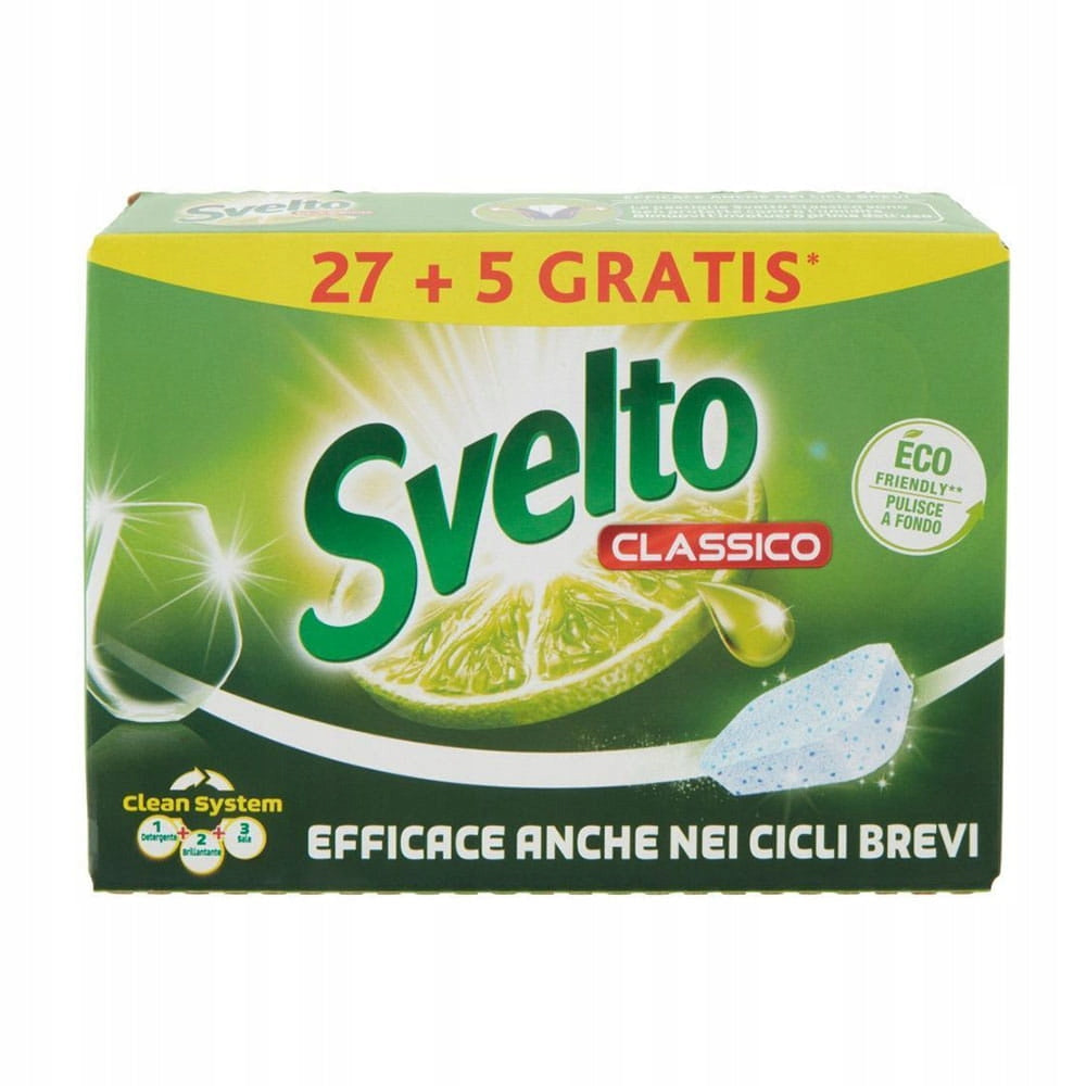 Svelto Dishwasher Tablets Classic Lemon Effective Action 32 Pieces