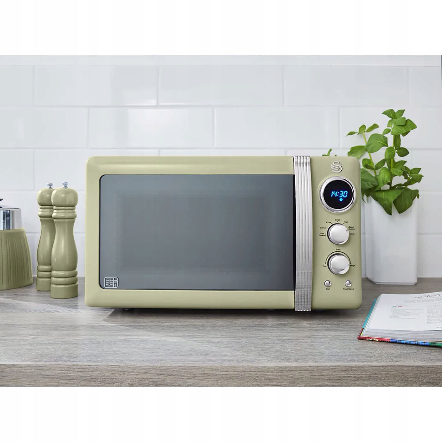 Swan Retro SM22030GNEU Digital Microwave 20L, Brand Swan