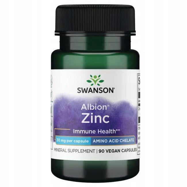 Swanson Albion ZINC 30mg 90cap ZINC CHELAT Amino Acid Immunity