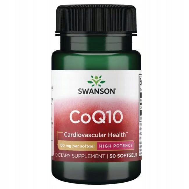 Swanson COQ10 100mg Coenzyme Q10 Healthy Cardiovascular System 50 SGELS