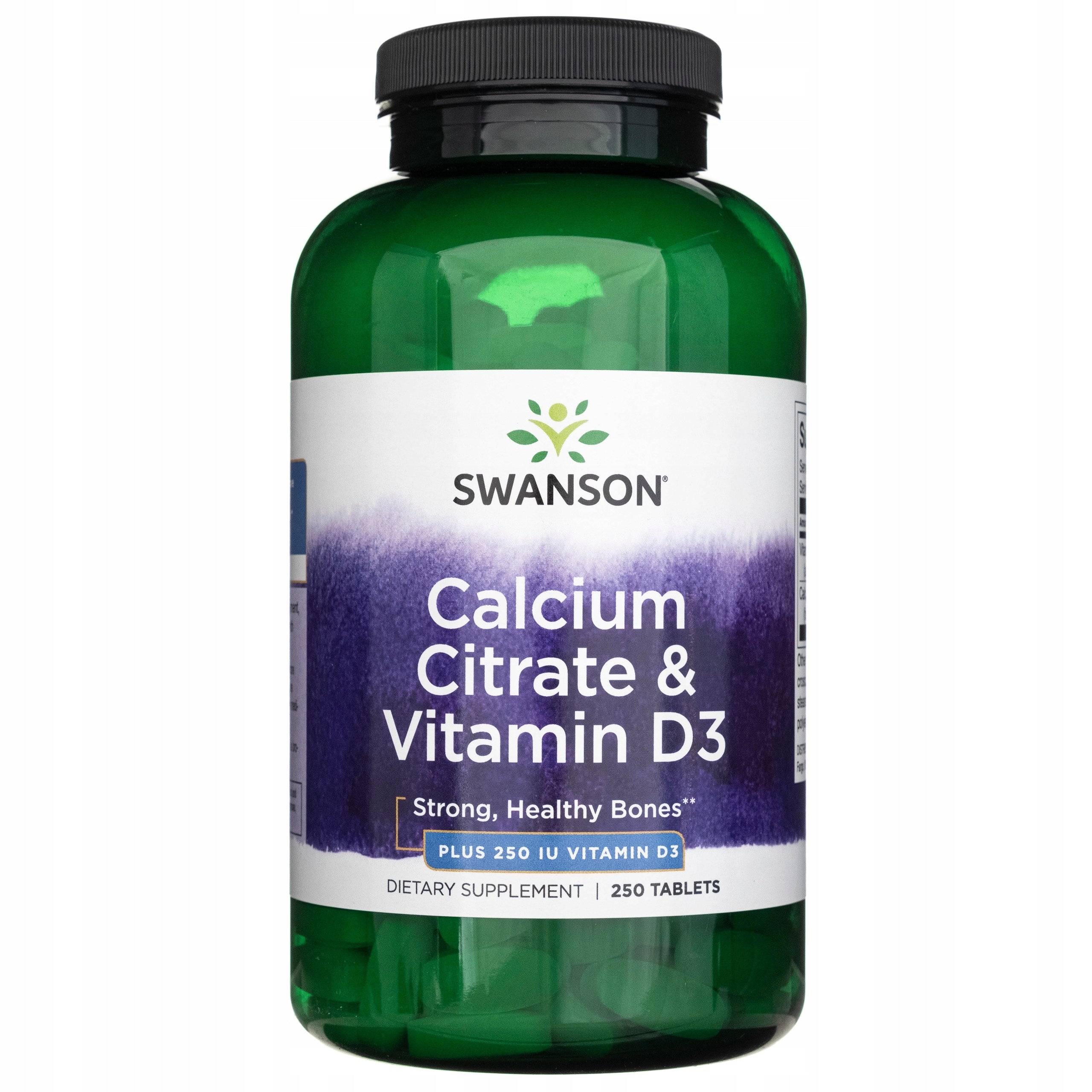Swanson Calcium Citrate Vitamin D3 250 Tabs. Resistance Strong Bones