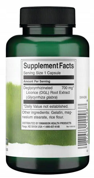 Swanson, DGL, Licorice Extract 700 mg, 90 capsules Expiration date at least six months from the date of purchase