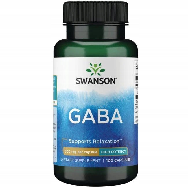 Swanson Gaba 500mg Calm Relaxation Good Sleep 100 capsules