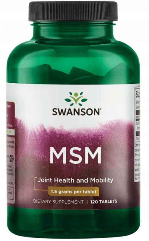 Swanson MSM TruFlex Organic Sulfur 120 Tablets Joints Bones Skin Hair