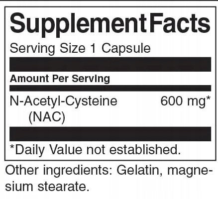 Swanson N-Acetyl Cysteine NAC 600 mg 100 capsules EAN (GTIN) 087614018546