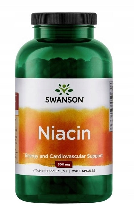 Swanson Niacin 500mg Niacin Provides Energy Circulation System 250caps. Brand Swanson