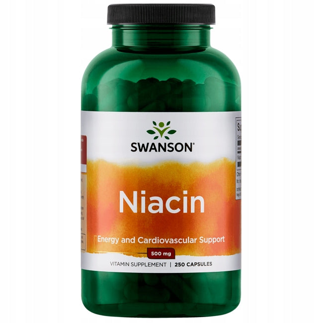 Swanson Niacin 500mg Niacin Provides Energy Circulation System 250caps.