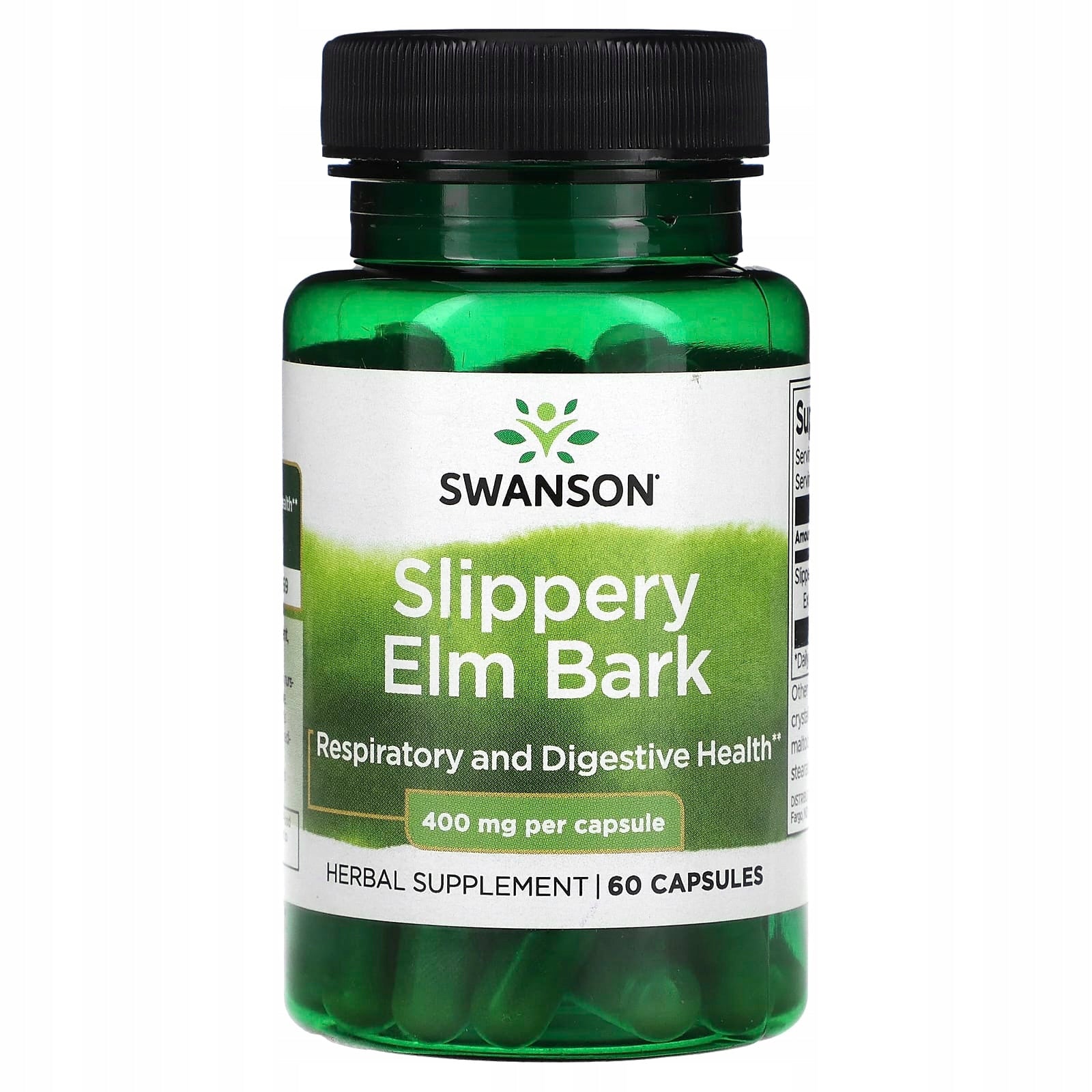 Swanson Slippery Elm Bark , Slippery Elm - 400 mg , 60caps