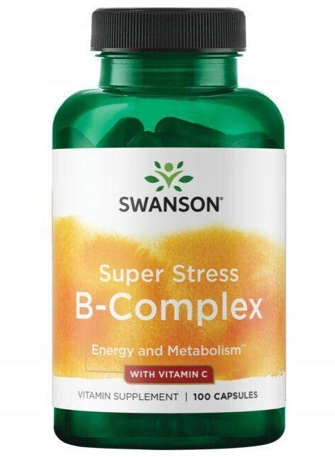 Swanson Super Stress B-Complex With Vitamin C 100 capsules B COMPLEX