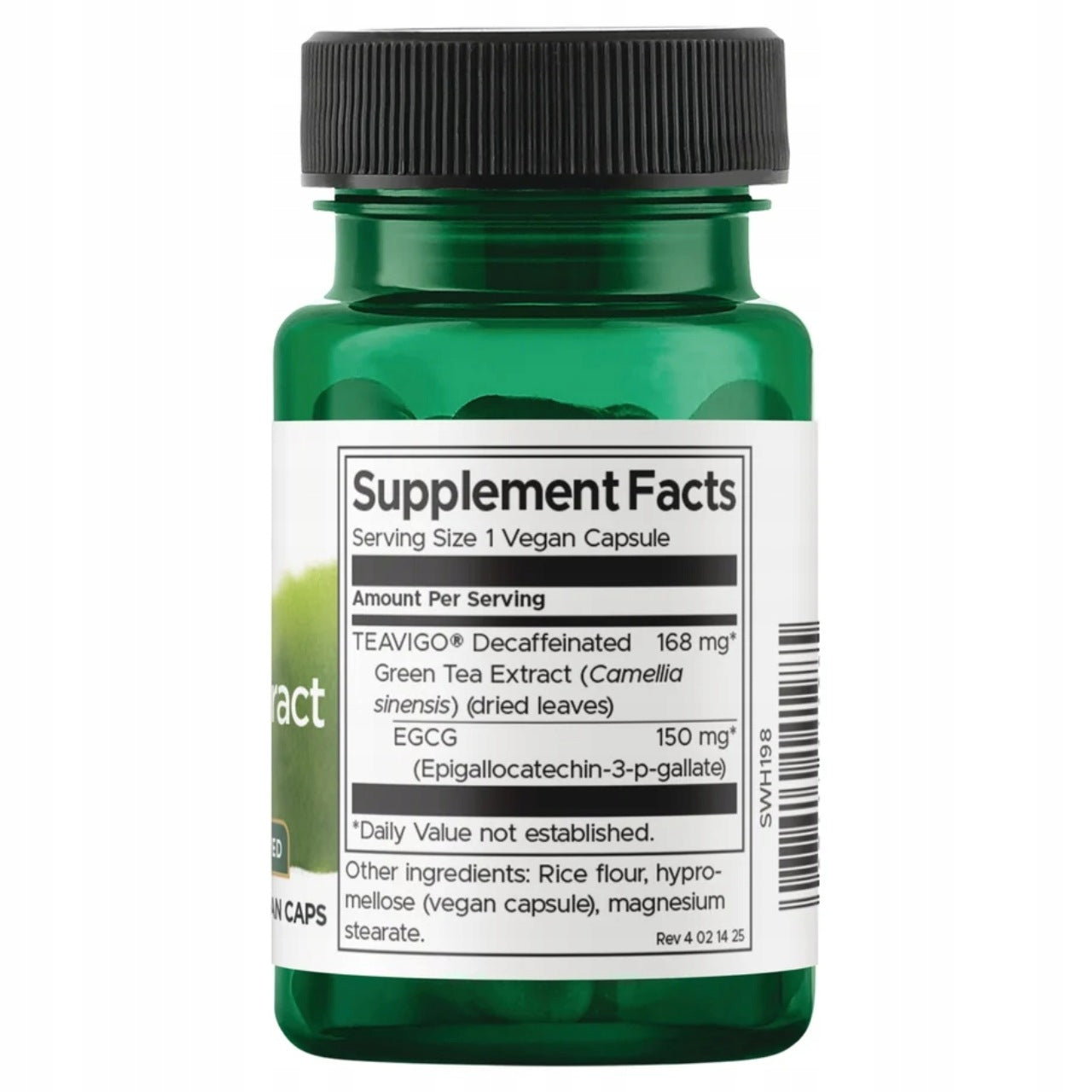 Swanson Teavigo Green Tea Extract 90% EGCG Vegan 30 capsules Packaging status original