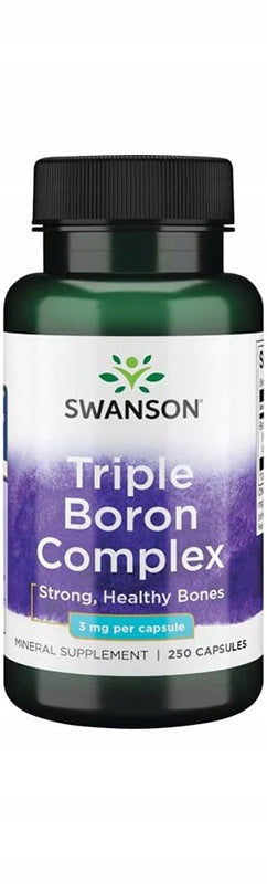 Swanson Triple Boron Complex 3mg BOR Strong Bones Testosterone 250caps. Weight 50 g