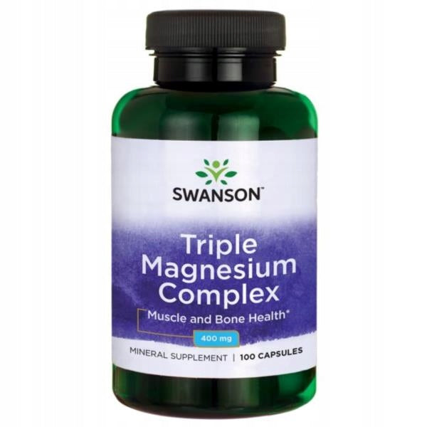 Swanson Triple Magnesium Complex 400mg 100 Capsules | Magnesium, Nerves