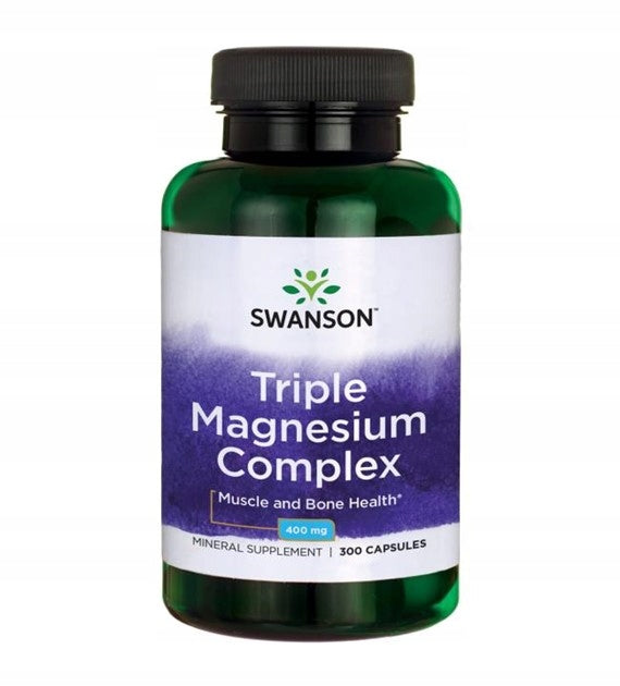 Swanson Triple Magnesium Supports Nerve, Muscle, Bone Health 300k Brand Swanson