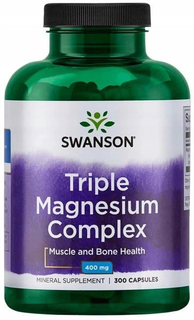 Swanson Triple Magnesium Supports Nerve, Muscle, Bone Health 300k Flavor natural