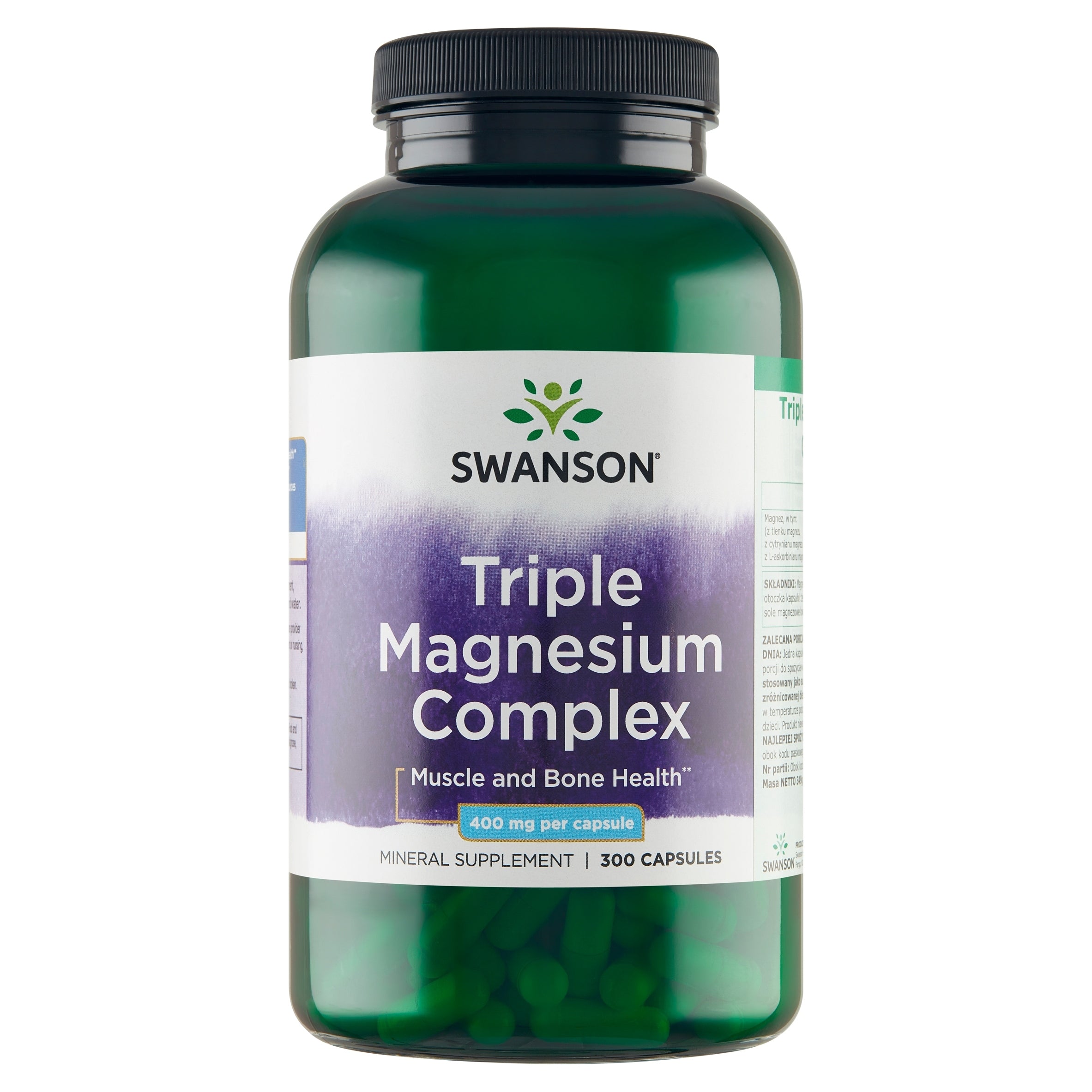 Swanson Triple Magnesium Supports Nerve, Muscle, Bone Health 300k Form capsules