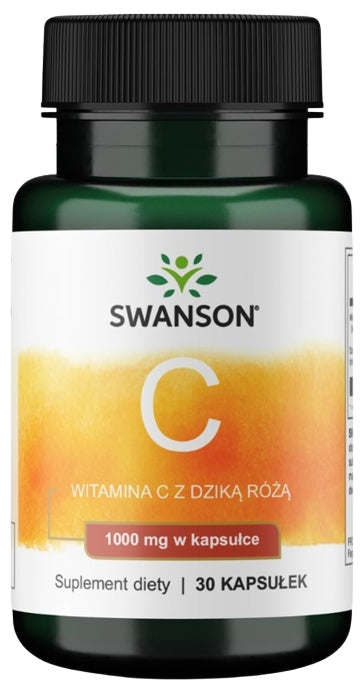 Swanson Vitamin C1000 Wild Rose 30caps Resistance Collagen Synthesis