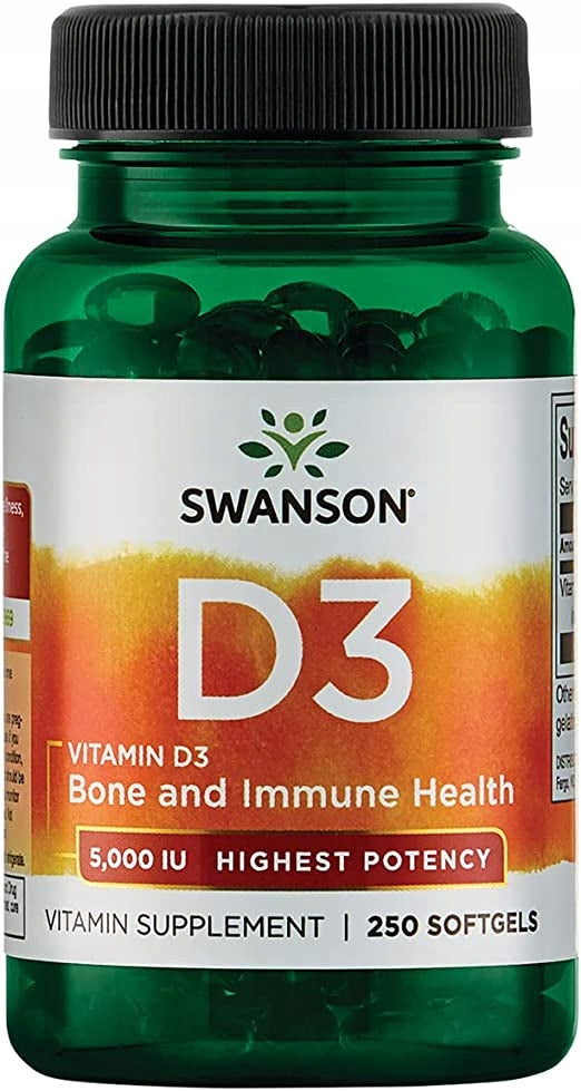 Swanson Vitamin D3 250 caps. immunity, muscles, bones and joints