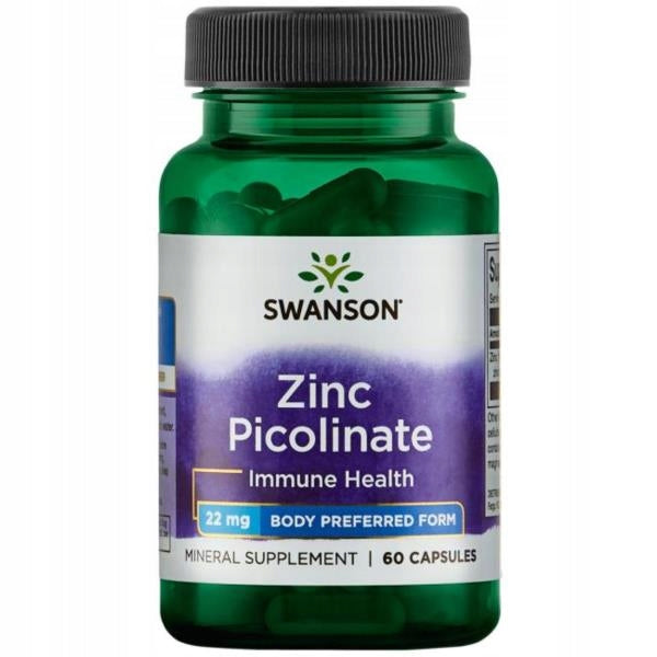 Swanson Zinc Picolinate 22mg 60caps ZINC IMMUNITY