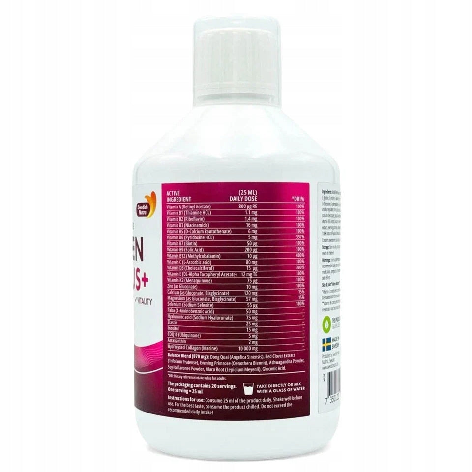 Swedish Nutra Collagen Menoplus Menopause for women 500 ml 10000 mg Brand no brand